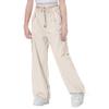 Rolanko Girls Parachute Cargo Pant for Girls Y2K Loose Jogger Cargo Trousers with Pockets Streetwear (Beige, 6-7) view 2