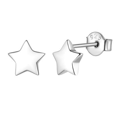 Sterling Silver Star Stud Earrings for Women Cute Small Everyday Tiny Earring Studs for Wife 925 Ear Studs Hypoallergenic Jewelry