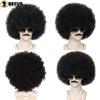 BECUS Afro Wig Men Wigs Costume Set Disco Wig for Men Halloween Party Curly Wigs Cosplay Set 1970s 80s(5Pcs) view 3
