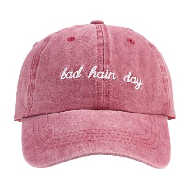 Casual Fashion Washing Baseball Cap for Men Women Sports Hats Warm Outdoor Travel Letter Embroidery Caps (Red, One Size)