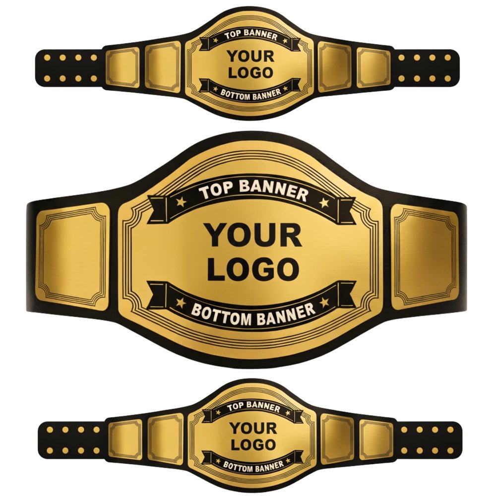 Championship Belt Customizable Wrestling Belt Fully Personalized For All Sports - Custom Wrestling Championship Belt (2mm Zinc)