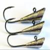 50 Unpainted "Shad Dart" Jig Head Crappie Pan Fish Ice Fishing Xtra Strong Hook 3/16 oz