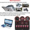6 Gang Boat and RV Waterproof Rocker Switch Panel, Digital Voltmeter Display Dual 5V USB Charger Socket DC 12V LED Light for Car Marine Boat Vehicles (Red Light) view 3
