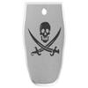 NDZ Performance Magazine Base Plate for Smith & Wesson SD40 VE .40 S&W Laser Engraved Anodized Aluminum in Silver - Skull Jolly Roger 2 view 1