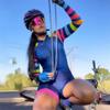 Women's Triathlon Race Suit Cycling Jersey Long Sleeve Jumpsuit Cycling Clothing With Pockets/9D Gel Pad (Color : 03, Size : XX-Small) view 1
