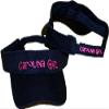 Black and Pink Carolina Girl North South SC NC Embroidered Visor hat Cap view 2
