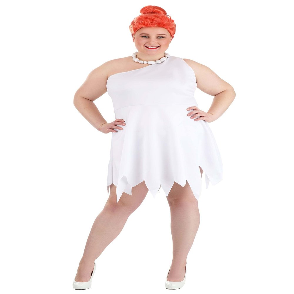 Classic Plus Size Flintstones Wilma Flintstone Costume - 1X BNDL w/Wig