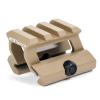 AT3 Tactical PRO-Mount Red Dot Riser Mount - .83 or 1 Inch Height - for RD-50 Red Dot Sight & Picatinny Mini Reflex Sights (.83 Inch - FDE) view 2