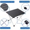 Grope Portable Camping Table with Aluminum Table Top, Folding Beach Table Easy to Carry, Prefect for Outdoor, Picnic, BBQ, Cooking, Festival, Beach, Home Use (Black-M) view 3