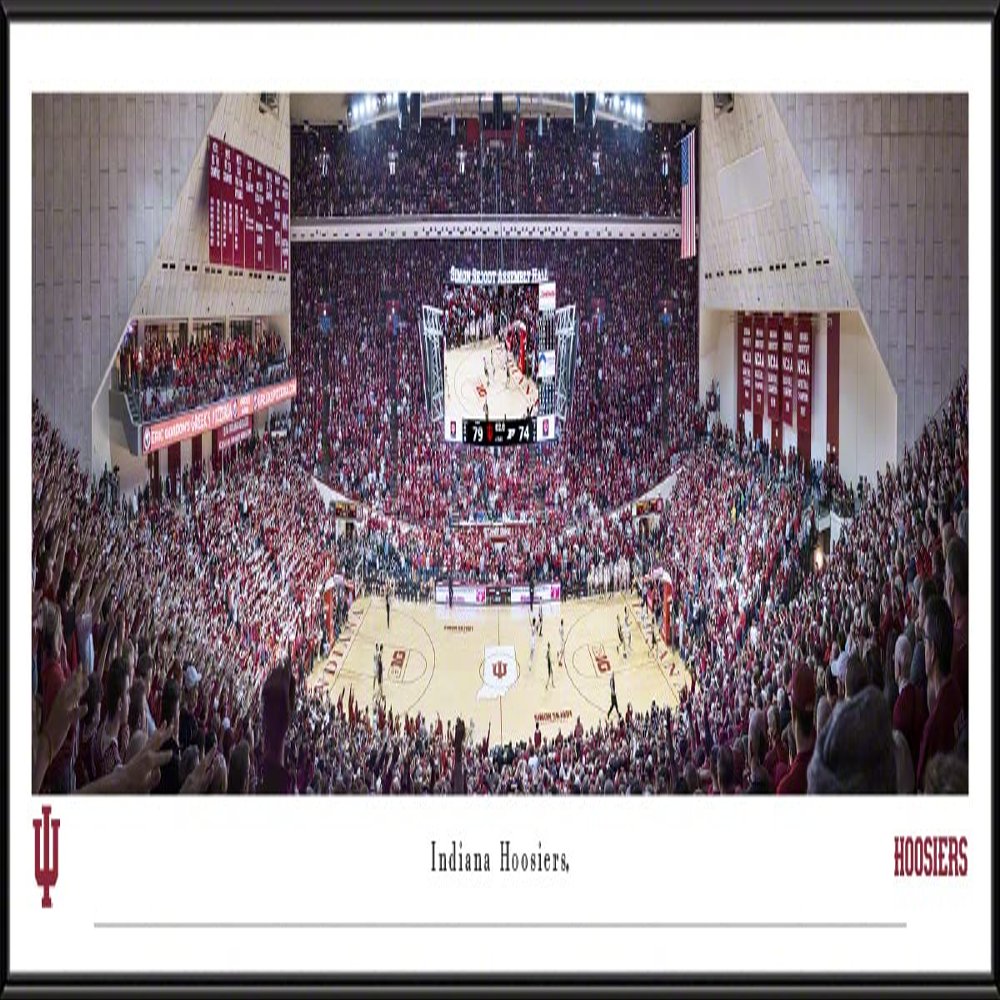 Indiana Hoosiers Basketball - 40.25x13.75-inch Standard Framed Print by Blakeway Panoramas