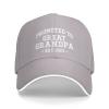 Promoted to Great Grandpa Est. 2023 Gift Baseball Cap Men Hats Sun Hat for Women Cowboy hat Dad Hat Trucker hat Gray view 2