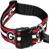 College Dog Collar (Medium, Georgia Striped) view 1