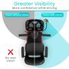 Vive Rear-View Side Mirror - Designed for Scooters, Bikes, Motor Vehicles, Bicycles, Handlebars - Clamp On Scratch Resistant Glass - 360 Rotatable, Adjustable, Universal Fit, Wide Angle Safety Support view 4