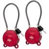 Forge TSA Approved Luggage Locks Ultra-Secure Dimple Key Cable Locks for Travel with Zinc Alloy Body- 2 Red Locks