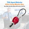 Forge TSA Approved Luggage Locks Ultra-Secure Dimple Key Cable Locks for Travel with Zinc Alloy Body- 2 Red Locks view 4
