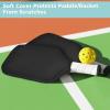 Qujior Pickleball Paddle Cover, Universal Case Size - 8.6 x 12.2 inches Racket Sleeve, Compatible with Most USAPA Standard and Elongated Pickball Paddles (2 Pack Black) view 3