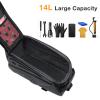MOSISO Bike Rack Bag, Waterproof Bike Rear Rack Handbag Bicycle Trunk Bag, 14L EVA Mountain Bicycle Rear Seat Storage Saddle Pouch Cycling Luggage Pouch with Shoulder Strap, Black view 2