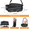 MOSISO Bike Rack Bag, Waterproof Bike Rear Rack Handbag Bicycle Trunk Bag, 14L EVA Mountain Bicycle Rear Seat Storage Saddle Pouch Cycling Luggage Pouch with Shoulder Strap, Black view 4