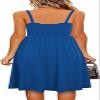 Soesdemo Summer Dresses for Women Sleeveless V Neck Spaghetti Strap A Line 2023 Fashion Sundresses Casual Bright Blue Dress with Pockets for Wedding/Graduation/Spring/Beach view 3