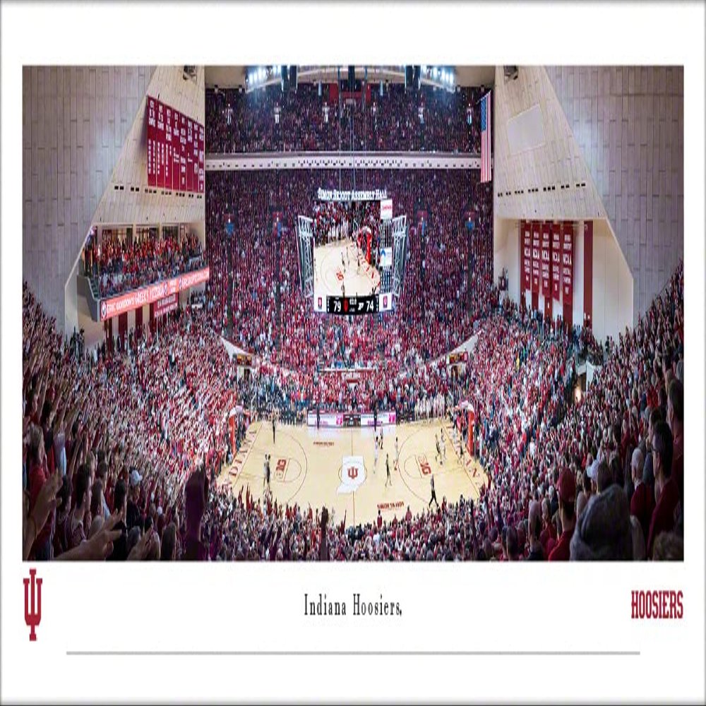 Indiana Hoosiers Basketball - Unframed 40 x 13.5 Poster by Blakeway Panoramas