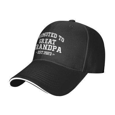 Promoted to Great Grandpa Est. 2023 Gift Baseball Cap Men Hats Sun Hat for Women Cowboy hat Dad Hat Trucker hat Black