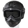 VPZenar Full Face Airsoft Mask and Helmet,Black Tactical Helmet with NVG Mount, Anti Fog Paintball Mask, Detachable Goggles, Cosplay Tactical Protective Gear view 1
