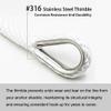 YOUNG MARINE Made 3/8 Inch 100FT 150FT Premium Solid Braid MFP Anchor Line Braided Anchor Rope/Line with Thimble (3/8" x 50') view 3