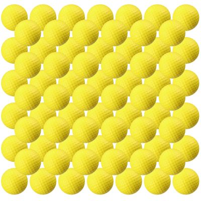 Junkin 80 Pcs Foam Golf Balls Practice Balls Realistic Feel and Flight Sport Training for Indoor or Outdoor Backyard Golf Training(Yellow)