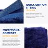 Harrison Howard Horse Halter Fleece Cover Set  Full Coverage Anti-Rub Halter Covers for Horses, Noseband, Chin & Crown Protection, 9-Piece Padding Set Navy view 3
