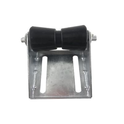 5 inch Boat Trailer Keel Roller with Bracket Assembly Kit Boat Trailer Roller Galvanized Steel Black Rubber