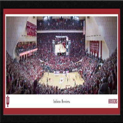 Indiana Hoosiers Basketball - 41.5x15-inch Single Mat, Select Framed Picture by Blakeway Panoramas