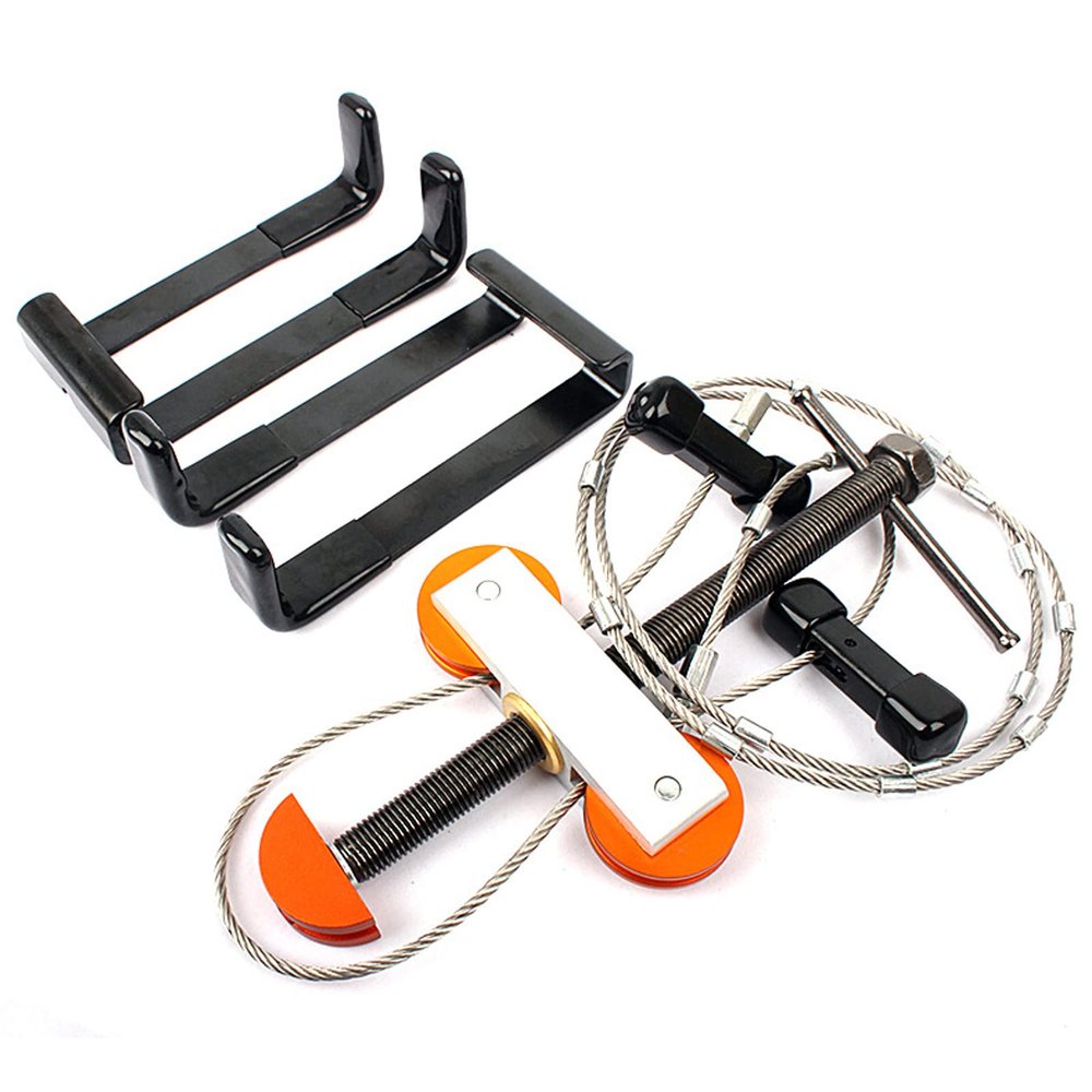 Lamehfyo Archery Portable Bow Press Universal Compound Bow Press and Quad Limb L Brackets Aluminum Hand Held Bow Press Bow String Replacement Tool