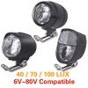 pizarra 6V-80V 24V 36V 48V 60V Universal Compatible 3W 100LUX Bike Electric Bicycle E-Bike Headlight Front Light Light Lamp view 2