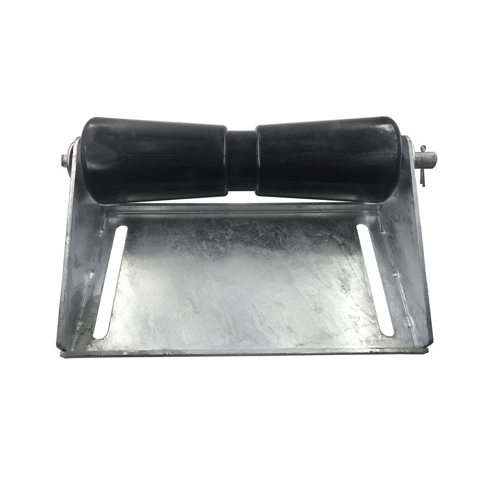 12 inch Boat Trailer Keel Roller with Bracket Assembly Kit Boat Trailer Roller Galvanized Steel Black Rubber