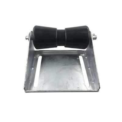 8 inch Boat Trailer Keel Roller with Bracket Assembly Kit Boat Trailer Roller Galvanized Steel Black Rubber
