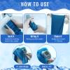Hosuly 12 Pcs Cooling Towels for Face and Neck 12 x 40 Inch Workout Towels for Gym Fast Drying Hot Weather Sweat Rag Cold Cooling Cloth with 12 Bags Athletes Sport Yoga Golf(Light Blue) view 4