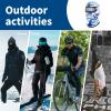YESLIFE 2 Pieces Balaclava Ski Mask for Men and Women, Winter Face Mask, Shiesty for Skiing, Snowboarding & Motorcycle (Camo Blue+Black) view 2