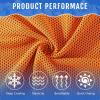 Hosuly 12 Pcs Cooling Towels for Face and Neck 12 x 40 Inch Workout Towels for Gym Fast Drying Hot Weather Sweat Rag Cold Cooling Cloth with 12 Bags Athletes Sport Yoga Golf(Orange) view 3