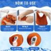 Hosuly 12 Pcs Cooling Towels for Face and Neck 12 x 40 Inch Workout Towels for Gym Fast Drying Hot Weather Sweat Rag Cold Cooling Cloth with 12 Bags Athletes Sport Yoga Golf(Orange) view 4