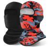 YESLIFE 2 Pieces Balaclava Ski Mask for Men and Women, Winter Face Mask, Shiesty for Skiing, Snowboarding & Motorcycle (Camo Red+Black) view 1