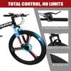 Ktaxon Foldable Mountain Bike 26 Inch Bike 21-Speed Bikes for Adults with Cool Design, Powerful Mechanical Dual Disc Brakes, Double Shock Effect and Ergonomic Cushion (Black) view 2
