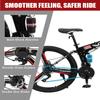 Ktaxon Foldable Mountain Bike 26 Inch Bike 21-Speed Bikes for Adults with Cool Design, Powerful Mechanical Dual Disc Brakes, Double Shock Effect and Ergonomic Cushion (Black) view 3