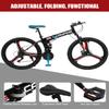 Ktaxon Foldable Mountain Bike 26 Inch Bike 21-Speed Bikes for Adults with Cool Design, Powerful Mechanical Dual Disc Brakes, Double Shock Effect and Ergonomic Cushion (Black) view 4