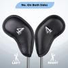 Craftsman Golf Magnetic Closure Black Leather Iron Headcover Covers Set 10pcs with No. on Both Sides for Left and Right Golfer view 4