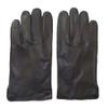 Winter Ladies Real Goatskin Gloves Fleece Lined Warm Touch Screen Driving Button Gloves Black M view 1