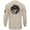 Dion Wear American Patriot Military Long Sleeve Men's T-Shirt, Sand, Small view 3