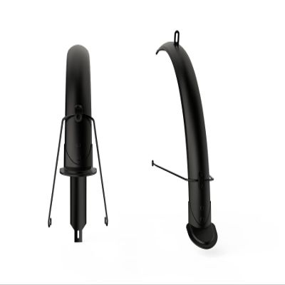 HOVSCO Electric Bike Hardcore Bike Front Rear Fenders Compalicateble for 20"/ 26"/ 27.5" Ebike Fenders Black