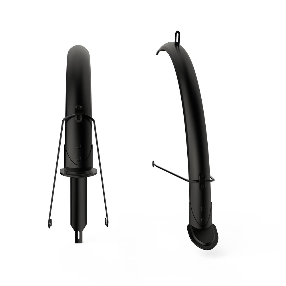 HOVSCO Electric Bike Hardcore Bike Front Rear Fenders Compalicateble for 20"/ 26"/ 27.5" Ebike Fenders Black
