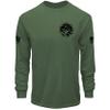 Dion Wear American Patriot Military Long Sleeve Men's T-Shirt, Military Green, Large view 1