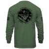 Dion Wear American Patriot Military Long Sleeve Men's T-Shirt, Military Green, Large view 3